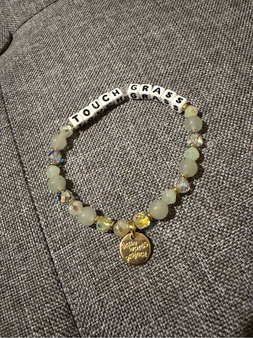 “Touch Grass” Little Words Project Bracelet
